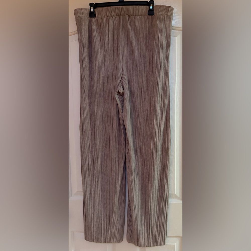 NWT J Jill Wide Leg Pants Large Pull On Ribbed Elastic Waist - Picture 5 of 11